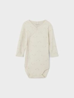 NAME IT Bodys Rompertje/body Rainy Day Kinderen Beige / Wit -Hummel Winkel 3861e076dd47507f63248c183f173310