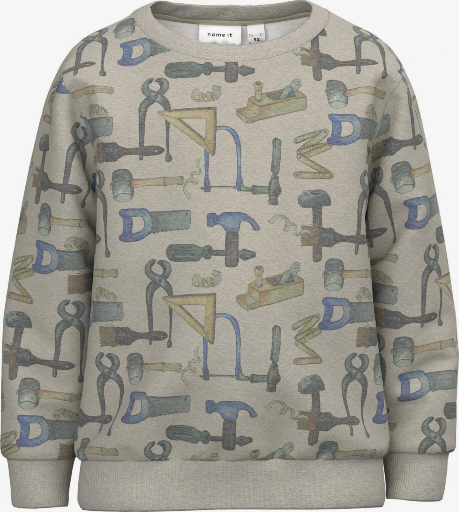 NAME IT Sweatwear Sweatshirt Bette Kinderen Taupe / Antraciet 3 NAME IT Sweatwear Sweatshirt Bette Kinderen Taupe / Antraciet