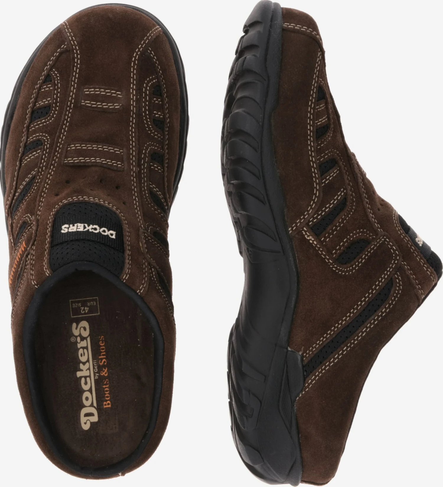 Dockers By Gerli Sandalen Clogs Heren Donkerbruin 4 Dockers By Gerli Sandalen Clogs Heren Donkerbruin - Afbeelding 2