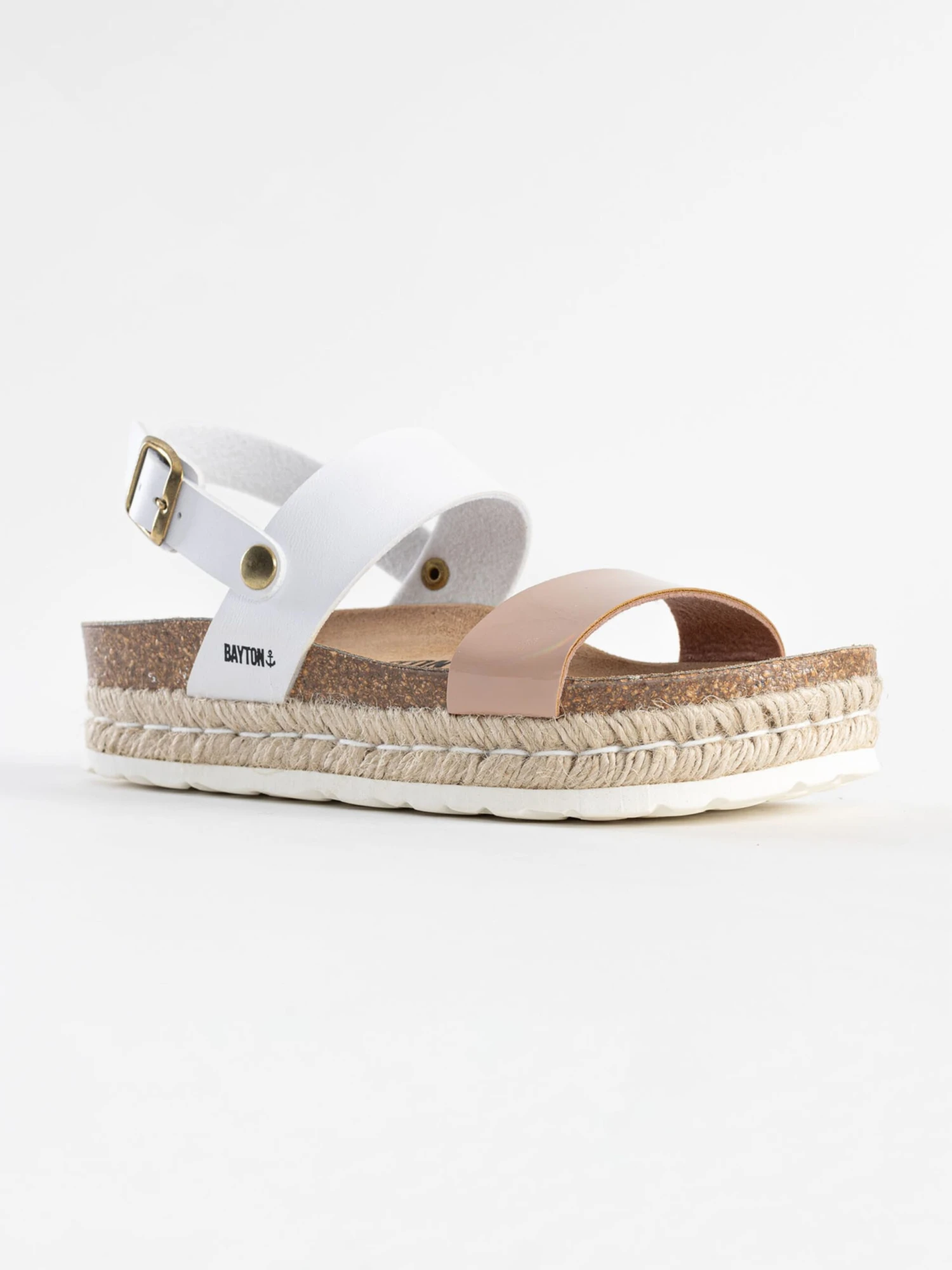 Plateau Sandalen Sandaal Gaceo Dames Nude / Wit 9 Plateau Sandalen Sandaal Gaceo Dames Nude / Wit - Afbeelding 7