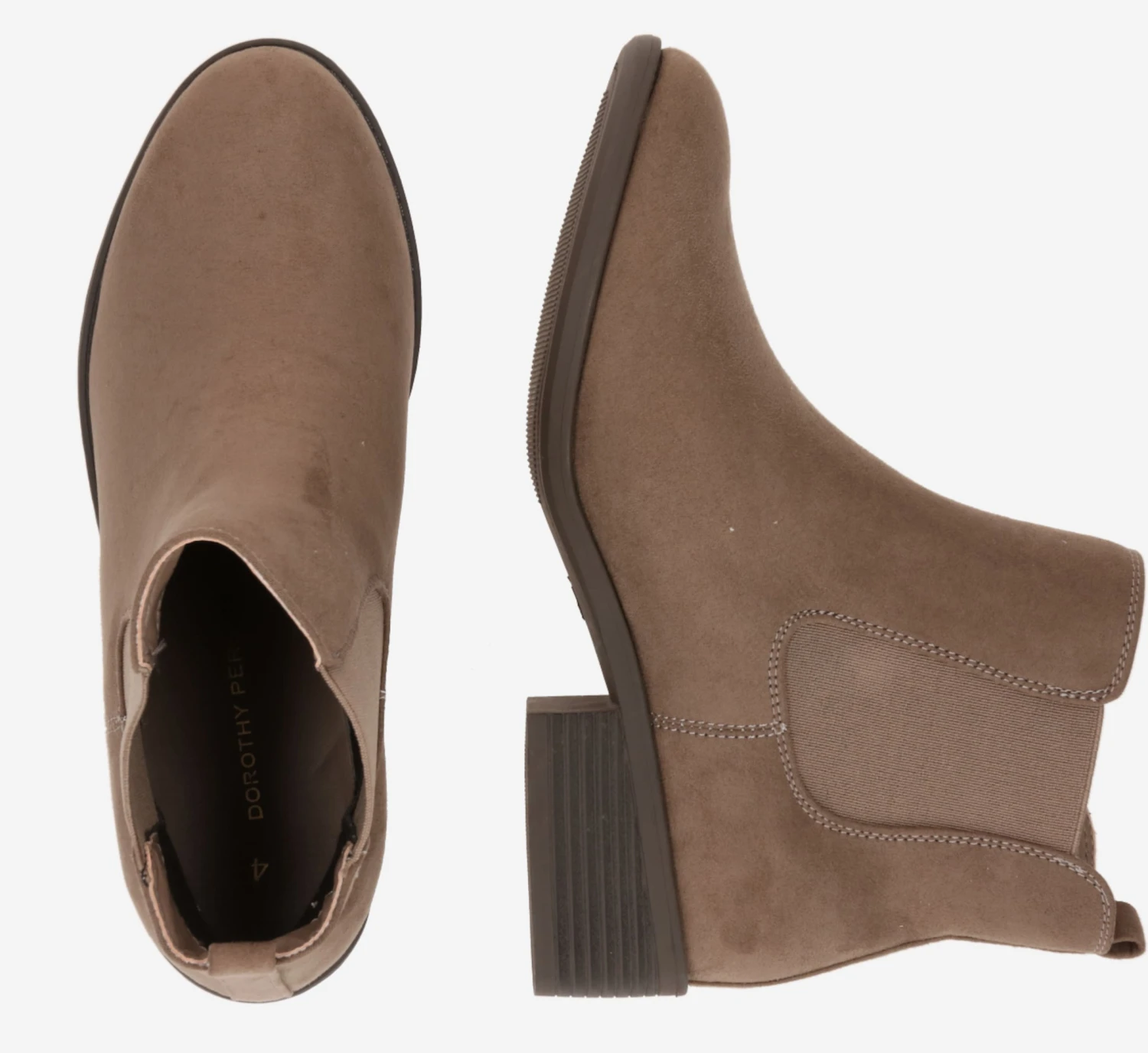 Dorothy Perkins Enkellaarsjes Chelsea Boots Monaco Dames Taupe 4 Dorothy Perkins Enkellaarsjes Chelsea Boots Monaco Dames Taupe - Afbeelding 2