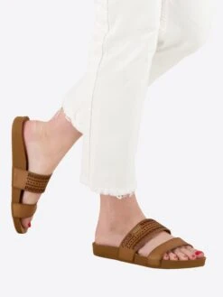 Reef Badslippers Strand-/badschoen Cushion Vista Perf Dames Karamel -Hummel Winkel 4d89cef2b82dcb2be25eaf12ea1e0abd