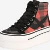 Ash Hoge Sneakers Sneakers Hoog Jimmy Check B Dames Rood / Zwart