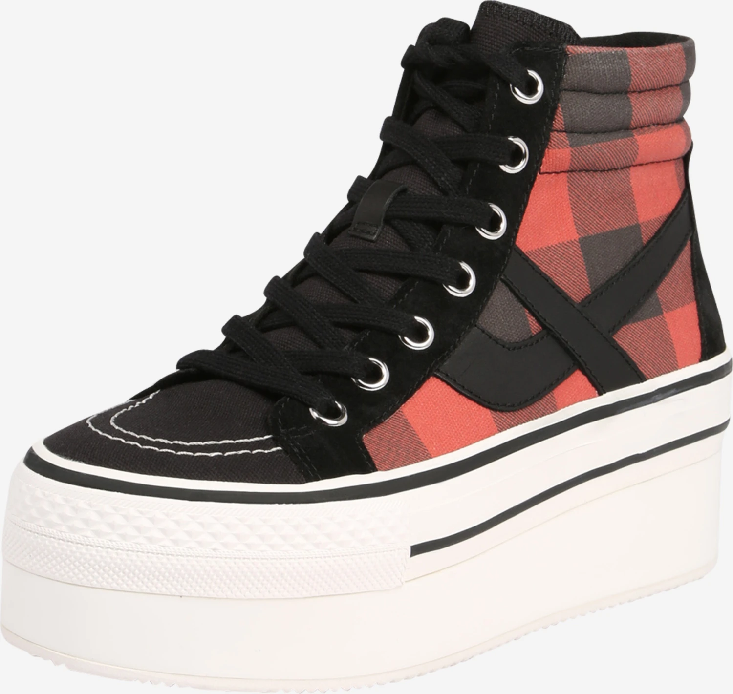 Ash Hoge Sneakers Sneakers Hoog Jimmy Check B Dames Rood / Zwart 3 Ash Hoge Sneakers Sneakers Hoog Jimmy Check B Dames Rood / Zwart