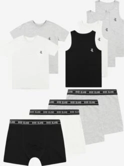 RIVER ISLAND Ondergoed & Pyjamas Ondergoedset Kinderen Grijs Gemêleerd / Zwart / Wit