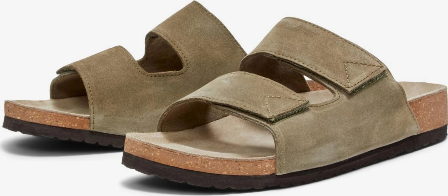 Selected Homme Instappers Muiltjes Bastian Heren Kaki 5 Selected Homme Instappers Muiltjes Bastian Heren Kaki - Afbeelding 3