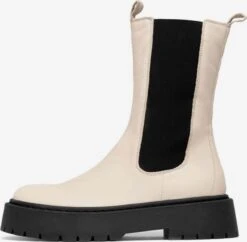 Bianco Enkellaarsjes Chelsea Boots Dames Beige