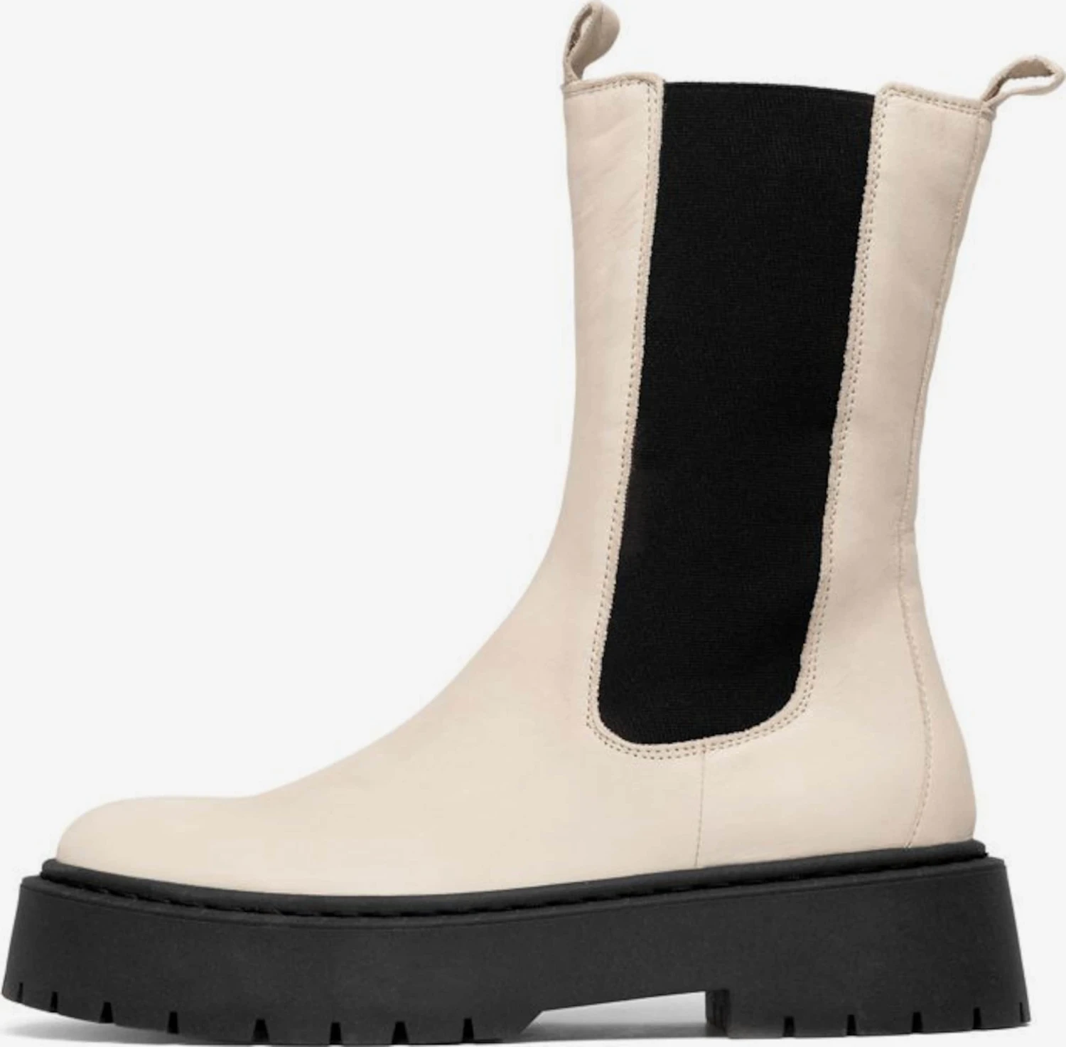 Bianco Enkellaarsjes Chelsea Boots Dames Beige 3 Bianco Enkellaarsjes Chelsea Boots Dames Beige