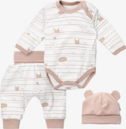 Rompers & Sets Set Kinderen Donkerbeige / Wit