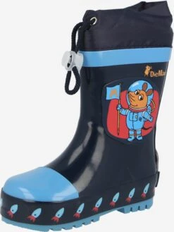 Playshoes Rubberlaarzen Regenlaarzen Die Maus Weltraum Kinderen Marine / Lichtblauw