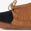 Minnetonka Lage Schoenen Mocassins Classic Fringe Heren Cognac
