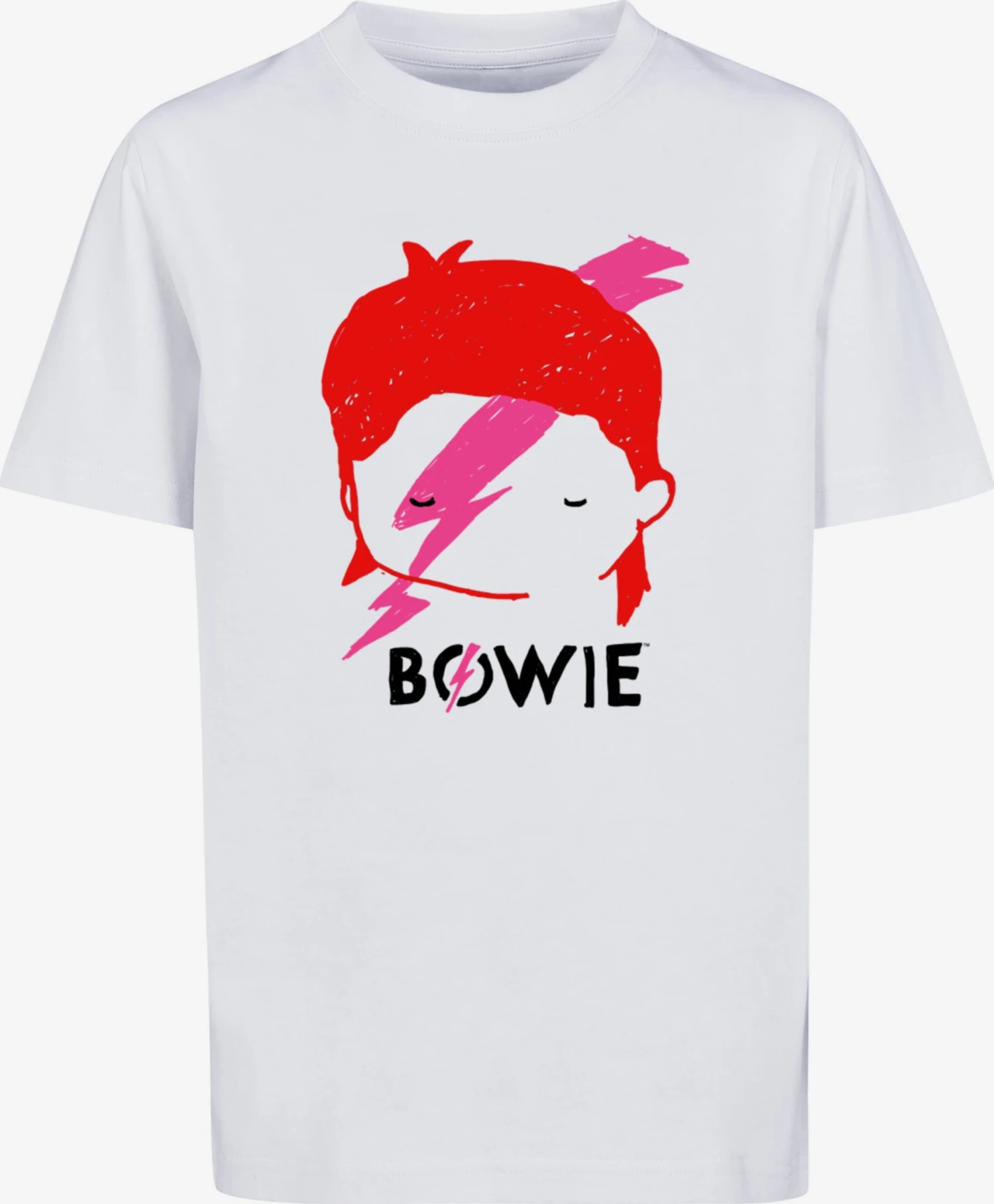 F4NT4STIC T-shirts Shirt David Bowie Lightning Bolt Sketch Kinderen Wit 3 F4NT4STIC T-shirts Shirt David Bowie Lightning Bolt Sketch Kinderen Wit