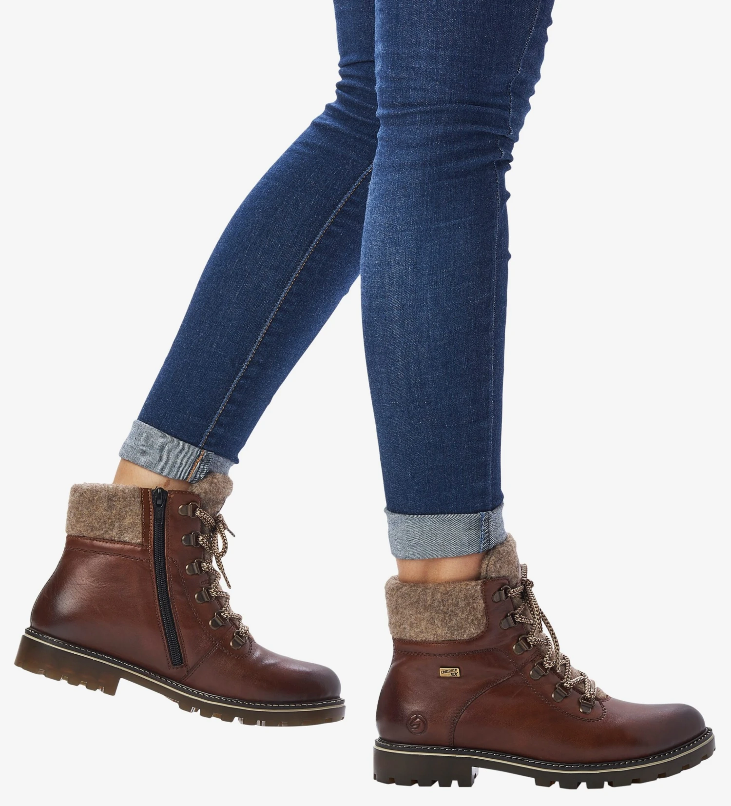 Remonte Enkellaarsjes Veterlaarsjes Dames Bruin 8 Remonte Enkellaarsjes Veterlaarsjes Dames Bruin - Afbeelding 6