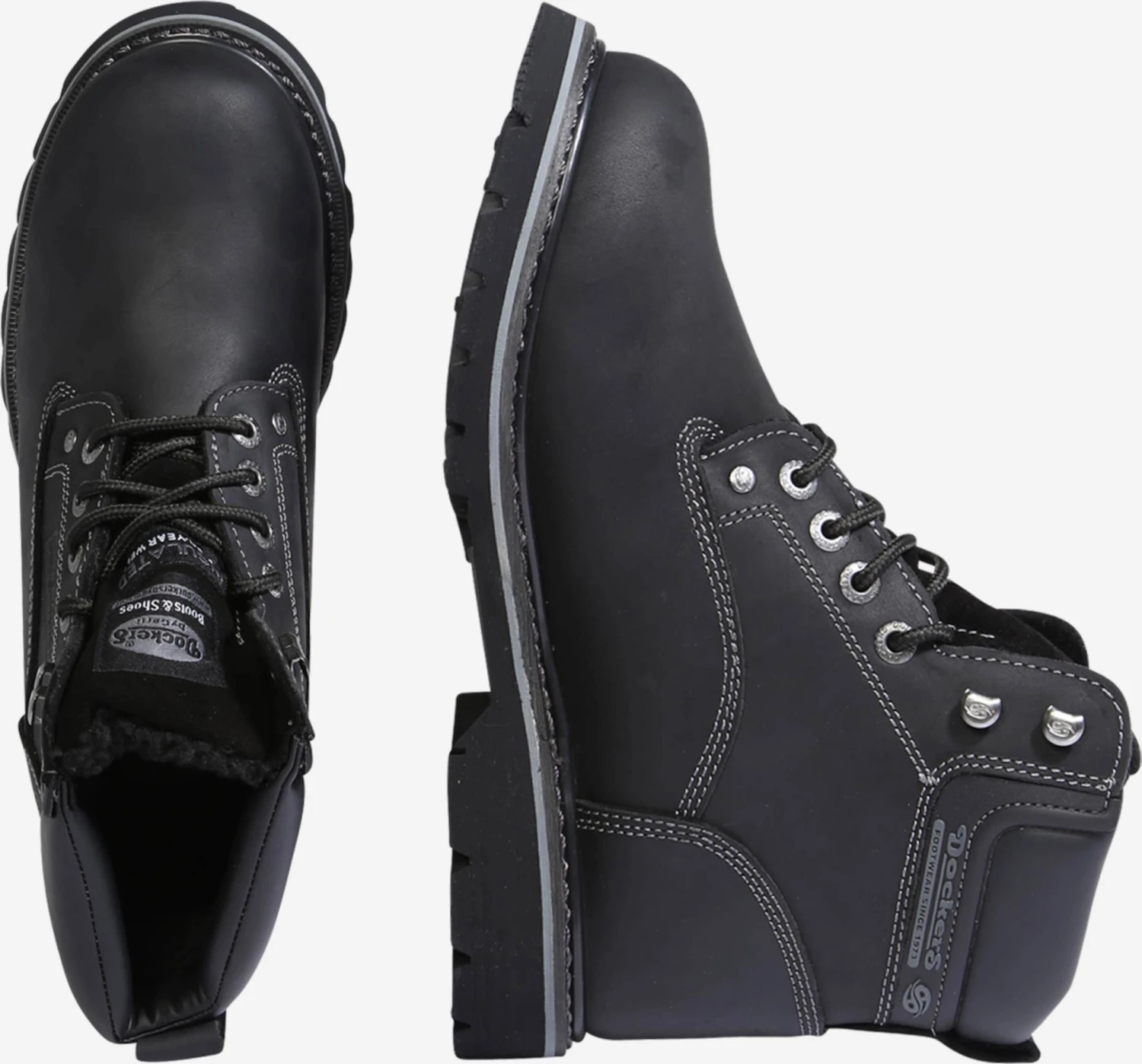 Dockers By Gerli Boots & Laarzen Veterboots Heren Zwart 5 Dockers By Gerli Boots & Laarzen Veterboots Heren Zwart - Afbeelding 3