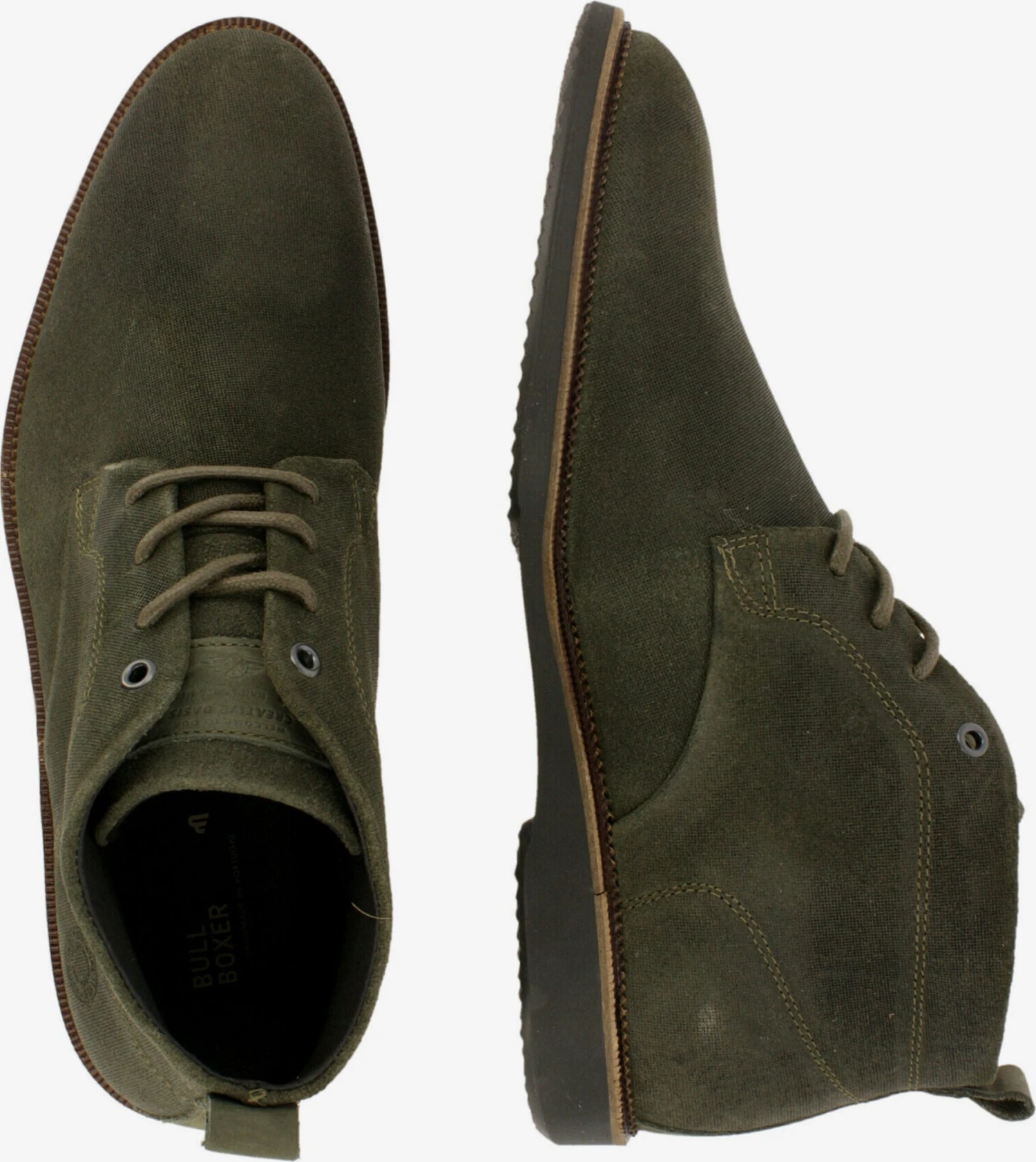 Bullboxer Veterboots Chukka Boots Heren Donkergroen 5 Bullboxer Veterboots Chukka Boots Heren Donkergroen - Afbeelding 3