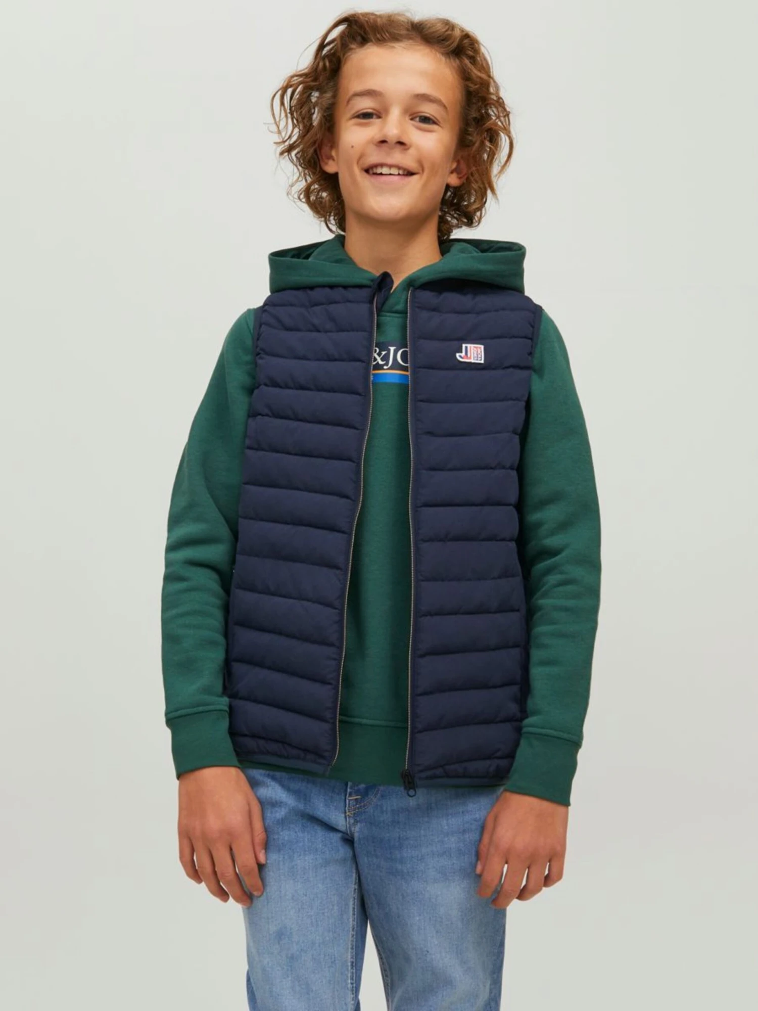 Jack & Jones Junior Vesten Bodywarmer Kinderen Donkerblauw 4 Jack & Jones Junior Vesten Bodywarmer Kinderen Donkerblauw - Afbeelding 2