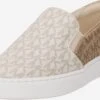 MICHAEL Michael Kors Slip-on Sneakers Slip-on KEATON Dames Crème / Lichtbeige