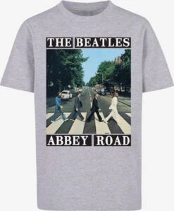 F4NT4STIC T-shirts Shirt The Beatles Band Abbey Road Kinderen Grijs
