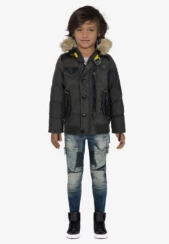 Cipo & Baxx Winterjassen Winterjas Kinderen Grijs / Antraciet -Hummel Winkel 6e9f04256be068b71f85d55a1fc71115