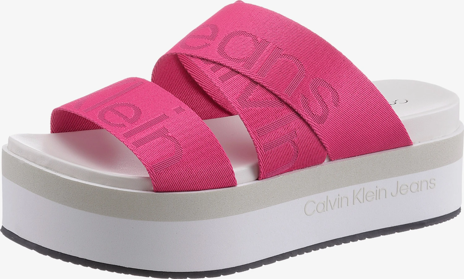 Calvin Klein Jeans Sandalen Met Hak Muiltjes Dames Pink / Framboos 3 Calvin Klein Jeans Sandalen Met Hak Muiltjes Dames Pink / Framboos