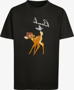 F4NT4STIC T-shirts Shirt Bambi Kinderen Zwart
