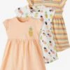 NAME IT Jurken Jurk FAHRA Kinderen Koraal / Perzik / Wit