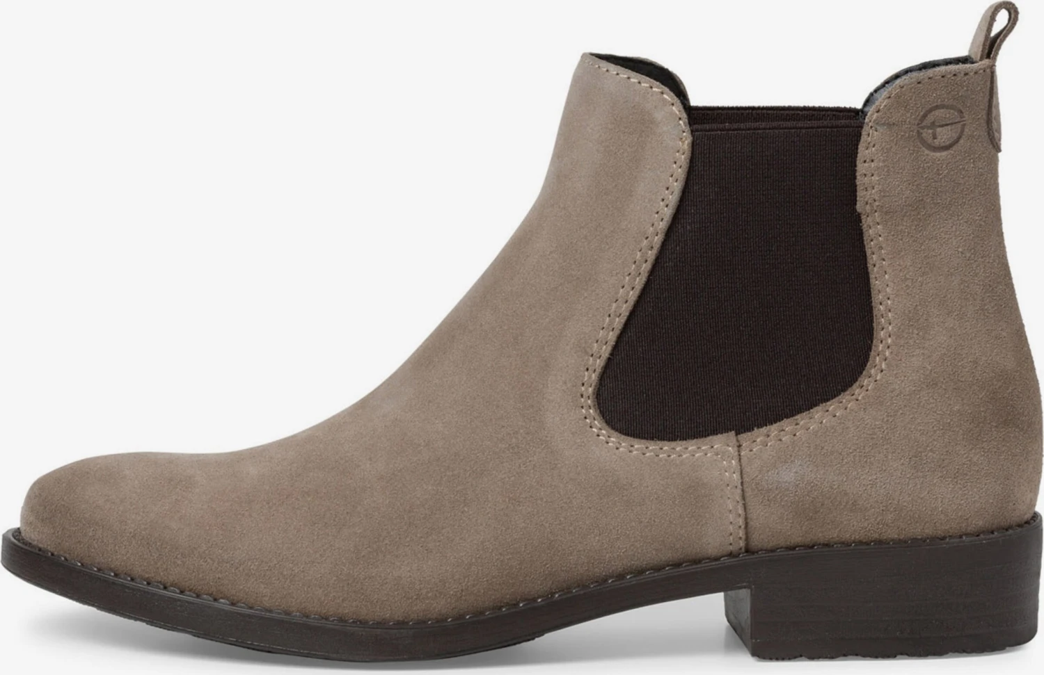 Tamaris Enkellaarsjes Chelsea Boots Dames Taupe 4 Tamaris Enkellaarsjes Chelsea Boots Dames Taupe - Afbeelding 2
