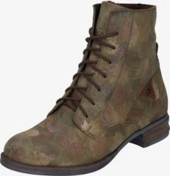 Josef Seibel Enkellaarsjes Veterlaarsjes Sanja Dames Olijfgroen