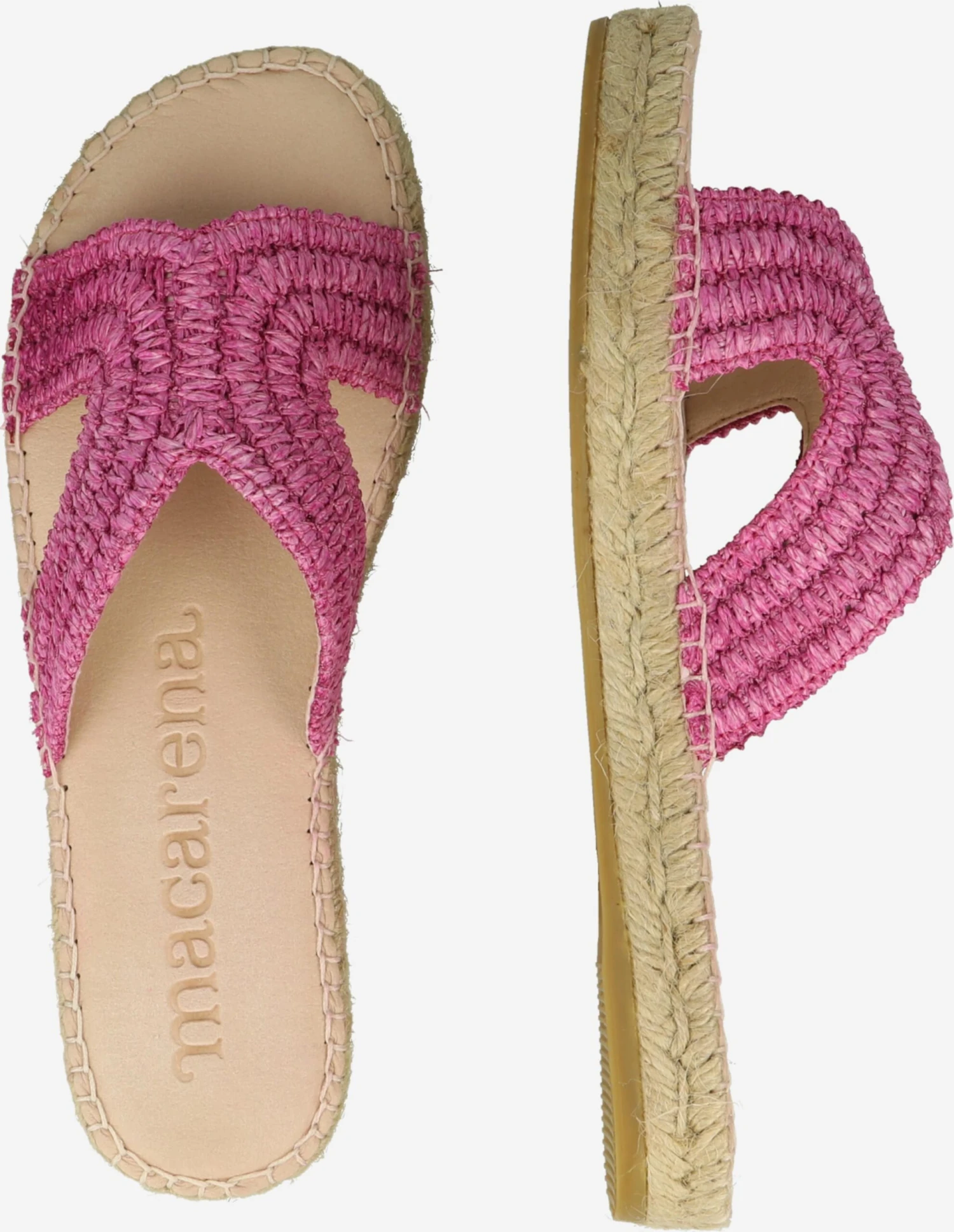 Macarena Klassieke Muiltjes Muiltjes RAFIA Dames Fuchsia 4 Macarena Klassieke Muiltjes Muiltjes RAFIA Dames Fuchsia - Afbeelding 2