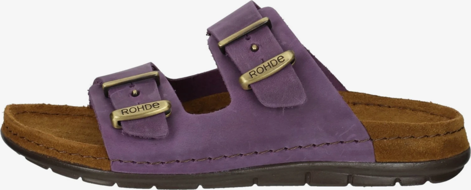 Rohde Pantoffels Huisschoenen Dames Aubergine 4 Rohde Pantoffels Huisschoenen Dames Aubergine - Afbeelding 2