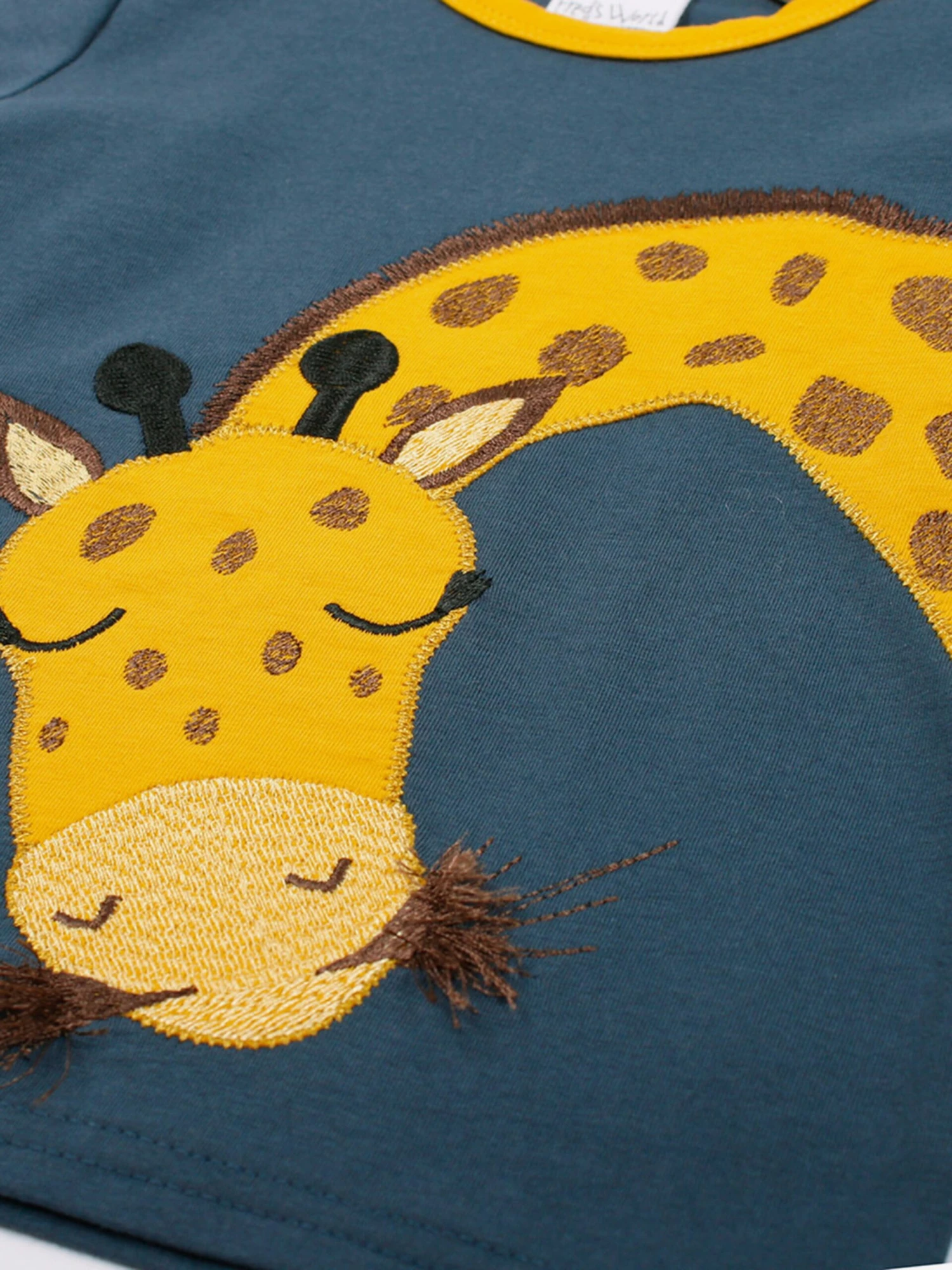 Longsleeves Shirt Hello Giraffe Kinderen Nachtblauw 5 Longsleeves Shirt Hello Giraffe Kinderen Nachtblauw - Afbeelding 3