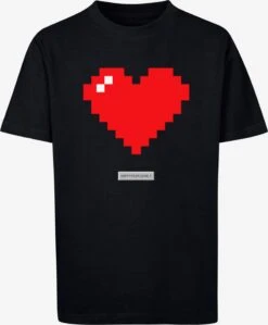 F4NT4STIC T-shirts Shirt Pixel Kinderen Zwart