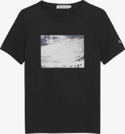 Calvin Klein T-shirts Shirt Glow In The Dark Kinderen Zwart