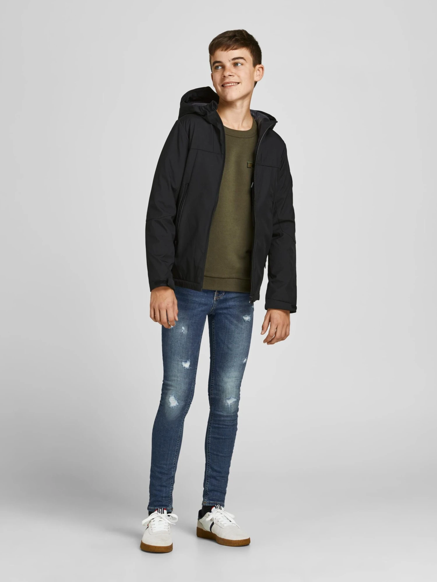 Jack & Jones Junior Jeans Slimfit Jeans Idan Kinderen Donkerblauw 7 Jack & Jones Junior Jeans Slimfit Jeans Idan Kinderen Donkerblauw - Afbeelding 5