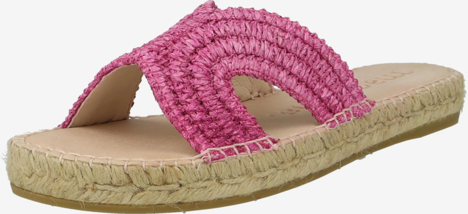 Macarena Klassieke Muiltjes Muiltjes RAFIA Dames Fuchsia 3 Macarena Klassieke Muiltjes Muiltjes RAFIA Dames Fuchsia