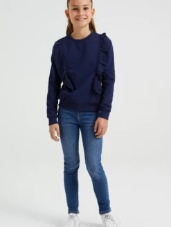 WE FASHION Sweatwear Sweatshirt Kinderen Donkerblauw -Hummel Winkel 8170c666166f64b4bfb8749dda673fdb