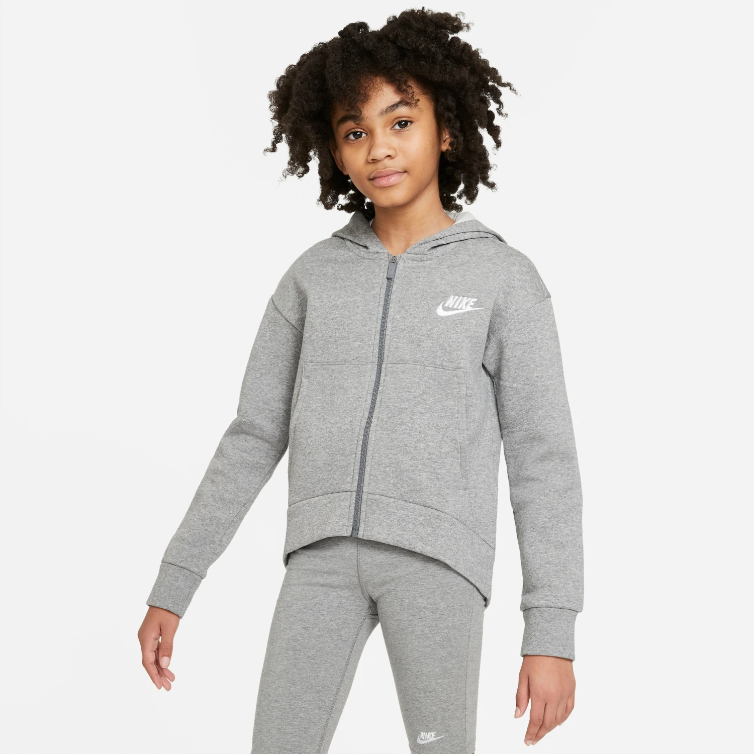 Nike Sportswear Sweatwear Sweatvest Kinderen Grijs Gemêleerd 5 Nike Sportswear Sweatwear Sweatvest Kinderen Grijs Gemêleerd - Afbeelding 3