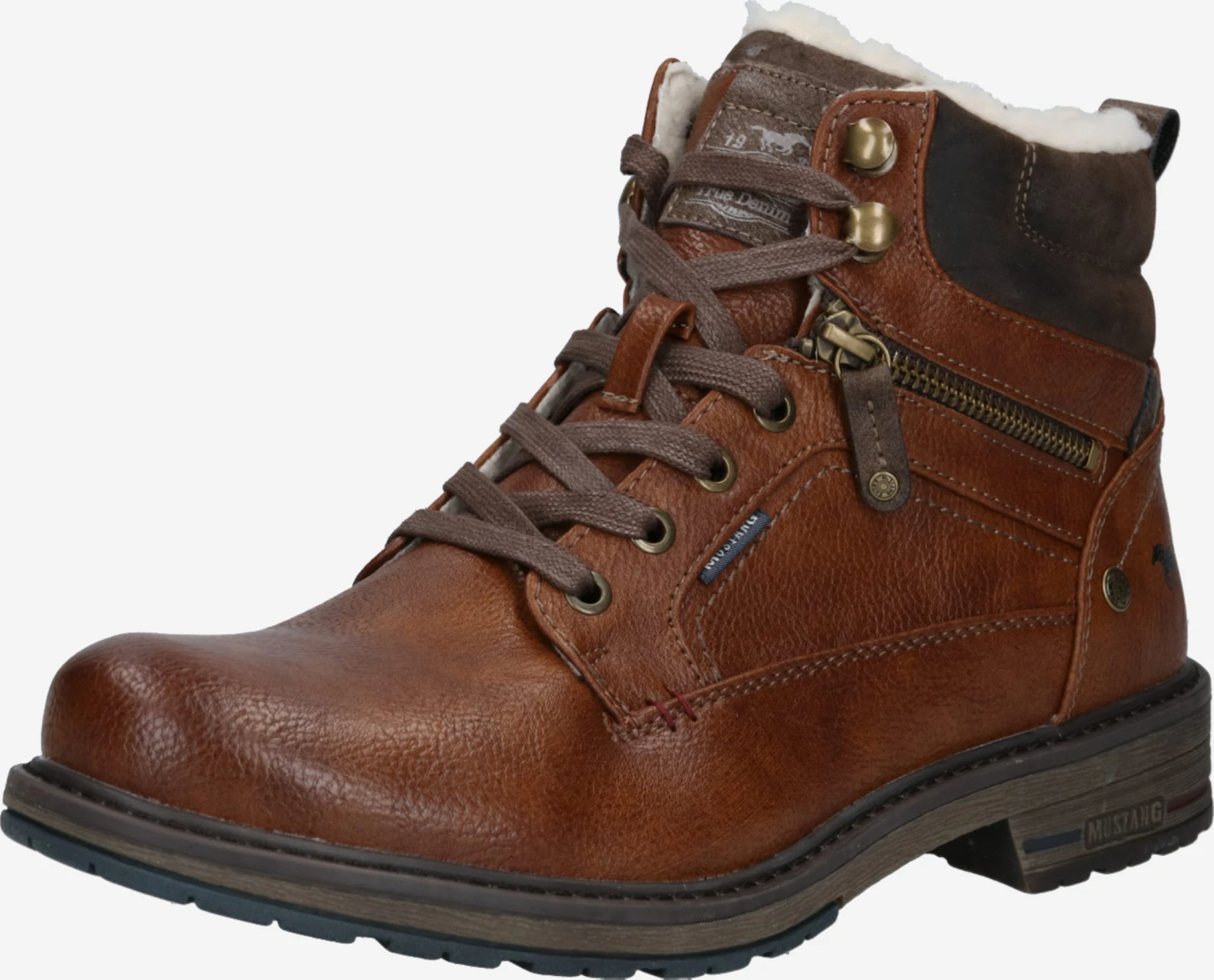 Mustang Boots & Laarzen Veterboots Heren Cognac / Donkerbruin 3 Mustang Boots & Laarzen Veterboots Heren Cognac / Donkerbruin