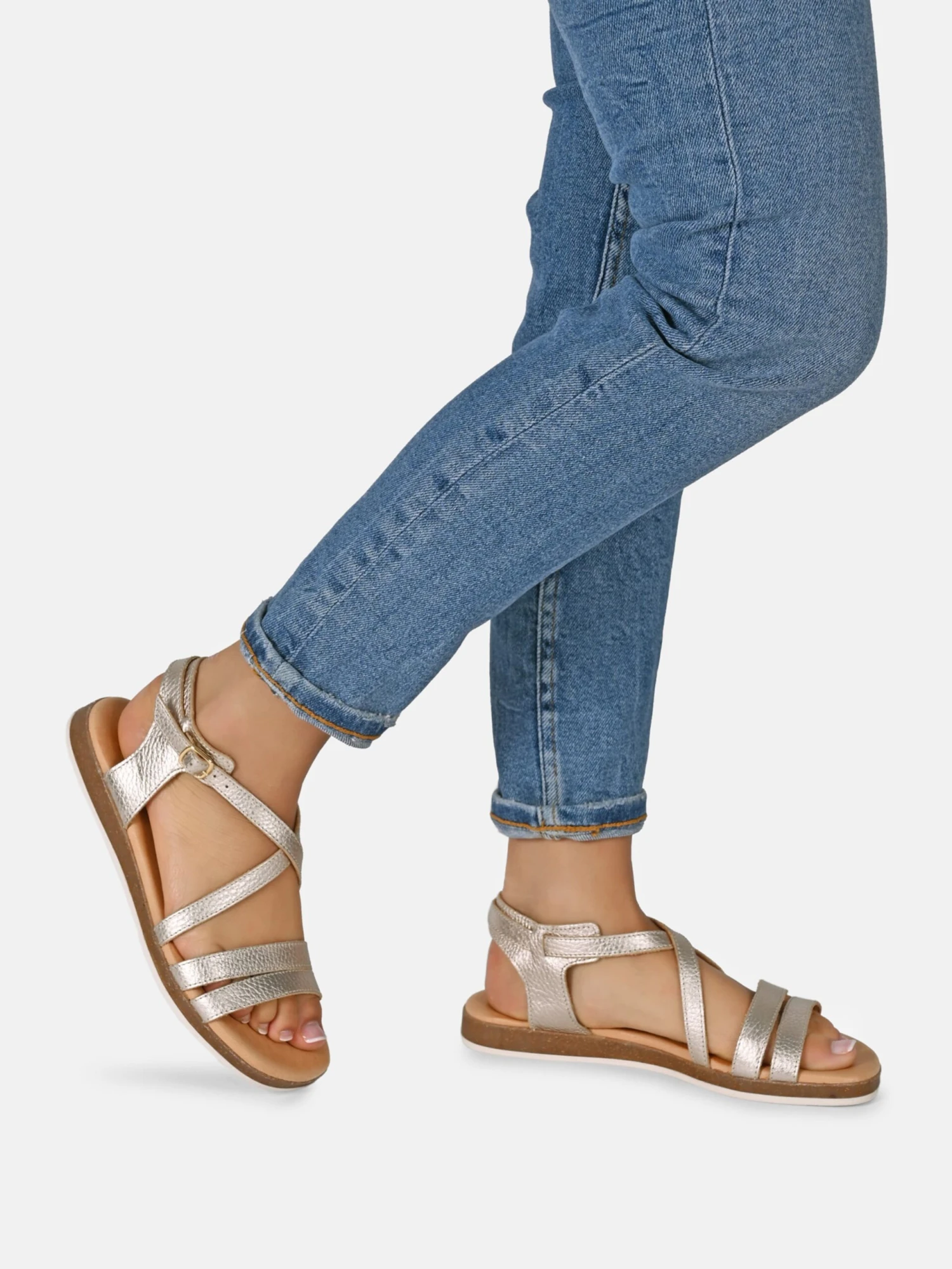 Apple Of Eden Sandalen Met Bandjes Sandalen Met Riem IRINA Dames Goud 11 Apple Of Eden Sandalen Met Bandjes Sandalen Met Riem IRINA Dames Goud - Afbeelding 9