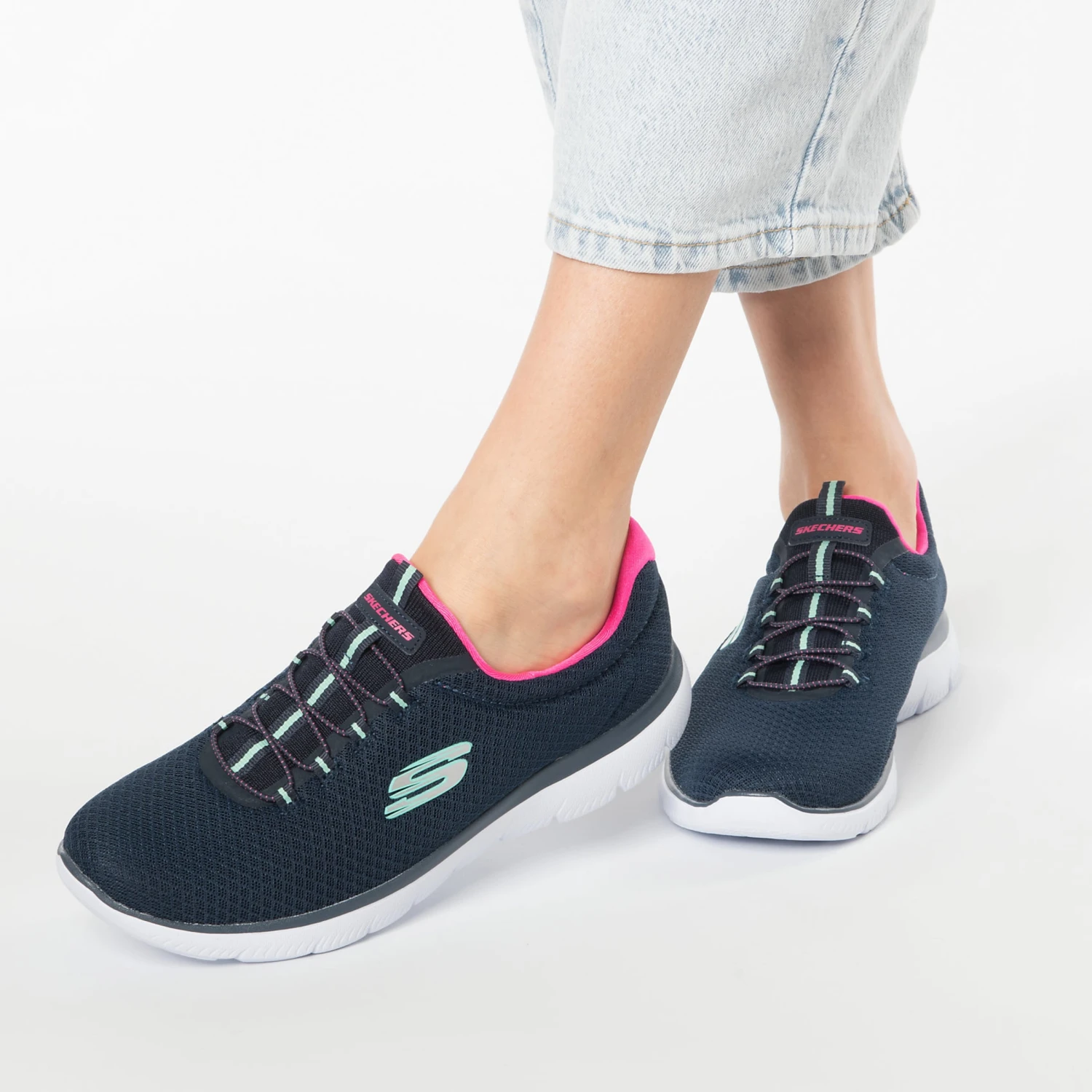 Skechers Running Sneakers Sneakers Laag Summits Dames Navy 6 Skechers Running Sneakers Sneakers Laag Summits Dames Navy - Afbeelding 4