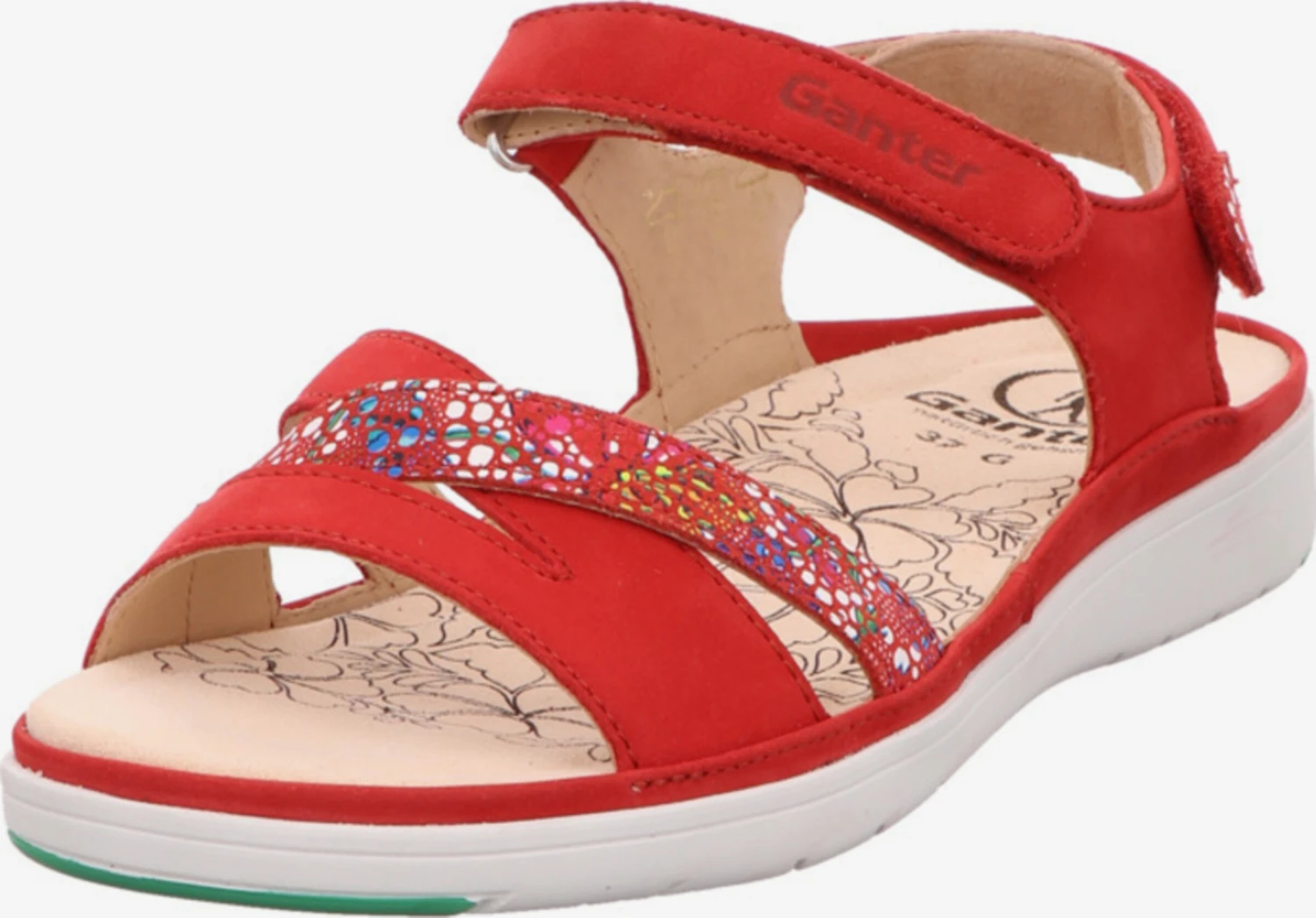 Ganter Sandalen & Slippers Sandaal Dames Rood 4 Ganter Sandalen & Slippers Sandaal Dames Rood - Afbeelding 2