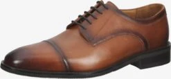 Nette Schoenen Veterschoen Heren Cognac / Donkerbruin