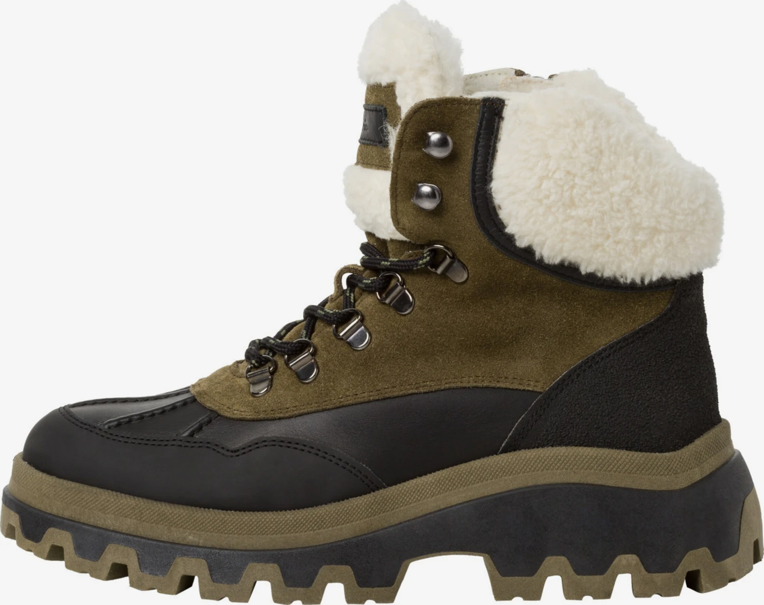 Tamaris Enkellaarsjes Veterlaarsjes Dames Bruin / Zwart 6 Tamaris Enkellaarsjes Veterlaarsjes Dames Bruin / Zwart - Afbeelding 4