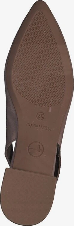 Tamaris Ballerinas Met Bandjes Ballerina Met Riempjes Dames Taupe -Hummel Winkel 992e1f01377598e96d5711652c4052c7