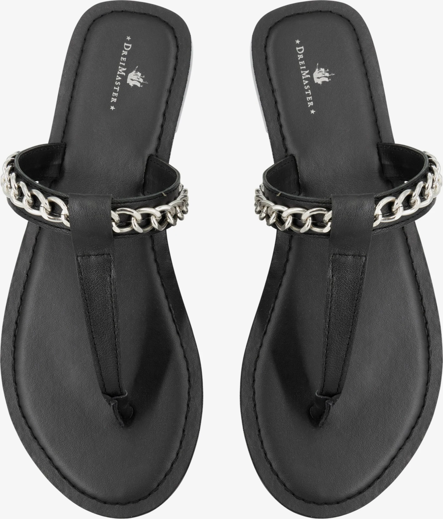 DreiMaster Vintage Slippers Teenslipper Boline Dames Zwart 5 DreiMaster Vintage Slippers Teenslipper Boline Dames Zwart - Afbeelding 3