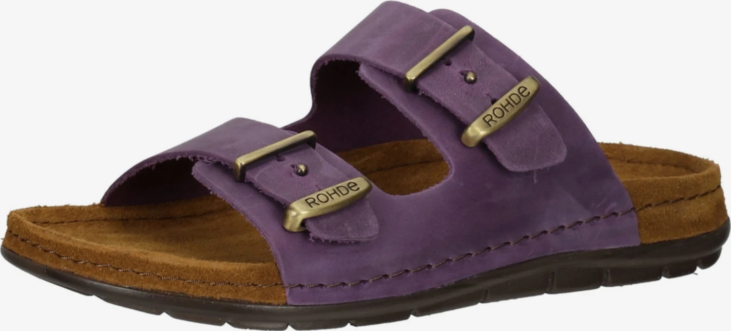 Rohde Pantoffels Huisschoenen Dames Aubergine 3 Rohde Pantoffels Huisschoenen Dames Aubergine
