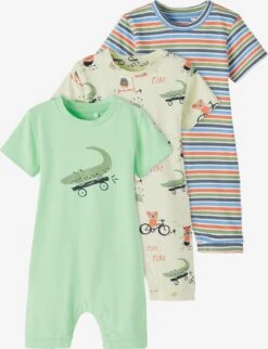 NAME IT Bodys Rompertje/body Foris Kinderen Lichtblauw / Lichtgroen / Wolwit