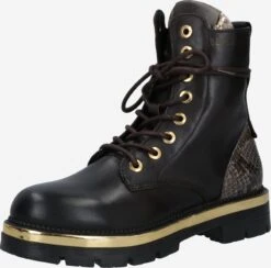 Replay Enkellaarsjes Veterlaarsjes Hegon Dames Zwart