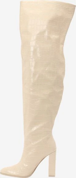 Public Desire Overknees Overknee Laarzen LARA Dames Beige -Hummel Winkel a25acdded574480a7e82a762c8bdf55b