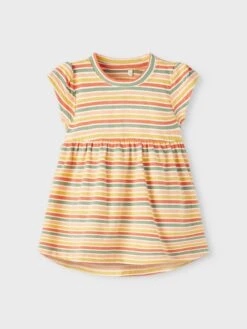 NAME IT Jurken Jurk FAHRA Kinderen Koraal / Perzik / Wit -Hummel Winkel a898876760d27719f37abff053b02b75